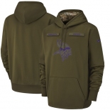 NFL Men's Minnesota Vikings Nike Olive Salute to Service Pullover Hoodie