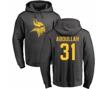 NFL Nike Minnesota Vikings #31 Ameer Abdullah Ash One Color Pullover Hoodie