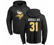 NFL Nike Minnesota Vikings #31 Ameer Abdullah Black Name & Number Logo Pullover Hoodie