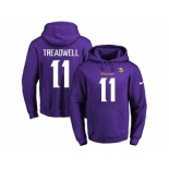 Nike Minnesota Vikings #11 Laquon Treadwell Purple Name & Number Pullover NFL Hoodie