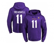 Nike Minnesota Vikings #11 Laquon Treadwell Purple Name & Number Pullover NFL Hoodie