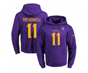 Nike Minnesota Vikings #11 Laquon Treadwell Purple(Gold No.) Name & Number Pullover NFL Hoodie