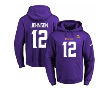 Nike Minnesota Vikings #12 Charles Johnson Purple Name & Number Pullover NFL Hoodie