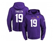 Nike Minnesota Vikings #19 Adam Thielen Purple Name & Number Pullover NFL Hoodie