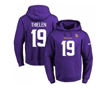 Nike Minnesota Vikings #19 Adam Thielen Purple Name & Number Pullover NFL Hoodie