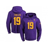 Nike Minnesota Vikings #19 Adam Thielen Purple(Gold No.) Name & Number Pullover NFL Hoodie