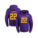 Nike Minnesota Vikings #22 Harrison Smith Purple(Gold No.) Name & Number Pullover NFL Hoodie