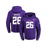 Nike Minnesota Vikings #26 Trae Waynes Purple Name & Number Pullover NFL Hoodie