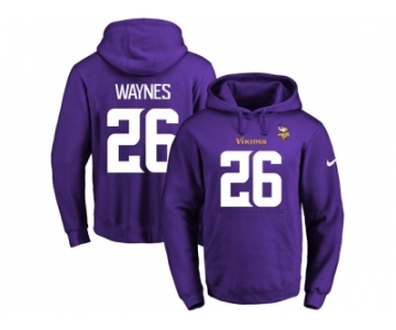 Nike Minnesota Vikings #26 Trae Waynes Purple Name & Number Pullover NFL Hoodie