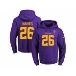 Nike Minnesota Vikings #26 Trae Waynes Purple(Gold No.) Name & Number Pullover NFL Hoodie