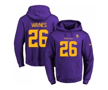 Nike Minnesota Vikings #26 Trae Waynes Purple(Gold No.) Name & Number Pullover NFL Hoodie