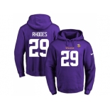 Nike Minnesota Vikings #29 Xavier Rhodes Purple Name & Number Pullover NFL Hoodie