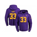 Nike Minnesota Vikings #33 Dalvin Cook Purple(Gold No.) Name & Number Pullover NFL Hoodie