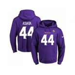 Nike Minnesota Vikings #44 Matt Asiata Purple Name & Number Pullover NFL Hoodie