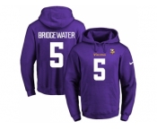 Nike Minnesota Vikings #5 Teddy Bridgewater Purple Name & Number Pullover NFL Hoodie