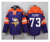 Nike Minnesota Vikings #73 Sharrif Floyd Purple Player Pullover NFL Hoodie