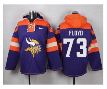 Nike Minnesota Vikings #73 Sharrif Floyd Purple Player Pullover NFL Hoodie