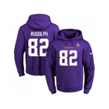 Nike Minnesota Vikings #82 Kyle Rudolph Purple Name & Number Pullover NFL Hoodie