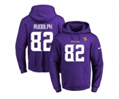 Nike Minnesota Vikings #82 Kyle Rudolph Purple Name & Number Pullover NFL Hoodie