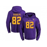 Nike Minnesota Vikings #82 Kyle Rudolph Purple(Gold No.) Name & Number Pullover NFL Hoodie