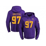 Nike Minnesota Vikings #97 Everson Griffen Purple(Gold No.) Name & Number Pullover NFL Hoodie