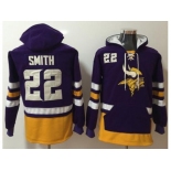 Nike Vikings #22 Harrison Smith Purple Gold Name & Number Pullover NFL Hoodie