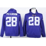 nike nfl jerseys minnesota vikings #28 adrian peterson purple[pullover hooded sweatshirt]