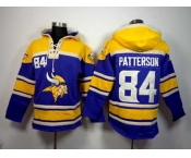 nike nfl jerseys minnesota vikings #84 cordarrelle patterson yellow-purple[pullover hooded sweatshirt]