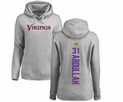 NFL Women's Nike Minnesota Vikings #31 Ameer Abdullah Ash Backer Pullover Hoodie