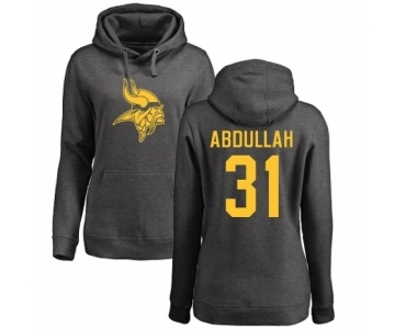 NFL Women's Nike Minnesota Vikings #31 Ameer Abdullah Ash One Color Pullover Hoodie