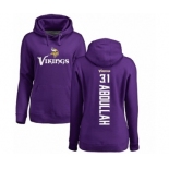 NFL Women's Nike Minnesota Vikings #31 Ameer Abdullah Purple Backer Pullover Hoodie