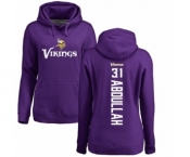 NFL Women's Nike Minnesota Vikings #31 Ameer Abdullah Purple Backer Pullover Hoodie