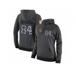 NFL Women's Nike Minnesota Vikings #84 Cordarrelle Patterson Stitched Black Anthracite Salute to Service Player Performance Hoodie