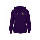 Women Minnesota Vikings Stadium Rally Full Zip Hoodie Purple