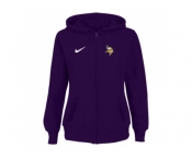 Women Minnesota Vikings Stadium Rally Full Zip Hoodie Purple