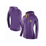 Women Nike Minnesota Vikings Full-Zip Performance Hoodie Purple_2