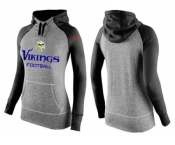 Women Nike Minnesota Vikings Performance Hoodie Grey & Black