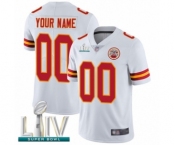 Men's Kansas City Chiefs Customized White Vapor Untouchable Custom Limited Super Bowl LIV Bound Football Jersey