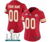 Women's Kansas City Chiefs Customized Red Team Color Vapor Untouchable Custom Limited Super Bowl LIV Bound Football Jersey