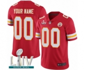 Youth Kansas City Chiefs Customized Red Team Color Vapor Untouchable Custom Limited Super Bowl LIV Bound Football Jersey