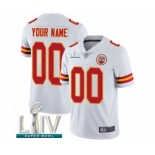 Youth Kansas City Chiefs Customized White Vapor Untouchable Custom Limited Super Bowl LIV Bound Football Jersey