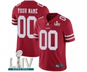 Men's San Francisco 49ers Customized Red Team Color Vapor Untouchable Custom Limited Super Bowl LIV Bound Football Jersey