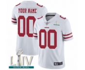 Men's San Francisco 49ers Customized White Vapor Untouchable Custom Limited Super Bowl LIV Bound Football Jersey