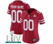 Women's San Francisco 49ers Customized Red Team Color Vapor Untouchable Custom Limited Super Bowl LIV Bound Football Jersey