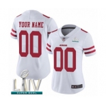 Women's San Francisco 49ers Customized White Vapor Untouchable Custom Limited Super Bowl LIV Bound Football Jersey