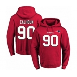 Football Men's New England Patriots #90 Shilique Calhoun Red Name & Number Pullover Hoodie