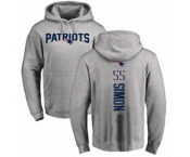 Football New England Patriots #55 John Simon Ash Backer Pullover Hoodie