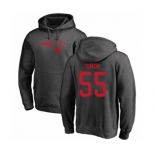 Football New England Patriots #55 John Simon Ash One Color Pullover Hoodie