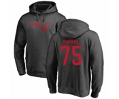 Football New England Patriots #75 Ted Karras Ash One Color Pullover Hoodie