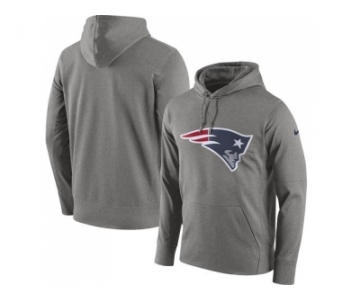 Men New England Patriots Nike Gray Circuit Logo Essential Performance Pullover Hoodie